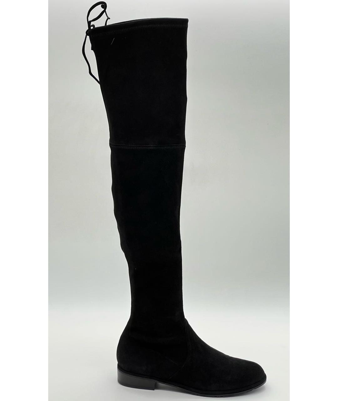 STUART WEITZMAN Черные замшевые ботфорты, фото 6
