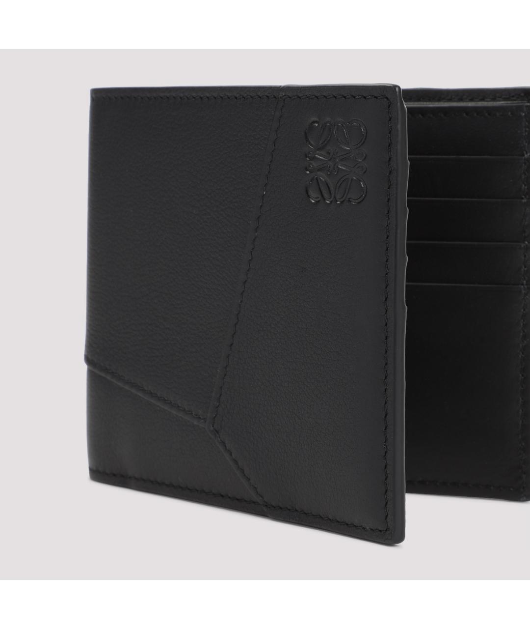 LOEWE Черный кожаный кошелек, фото 4