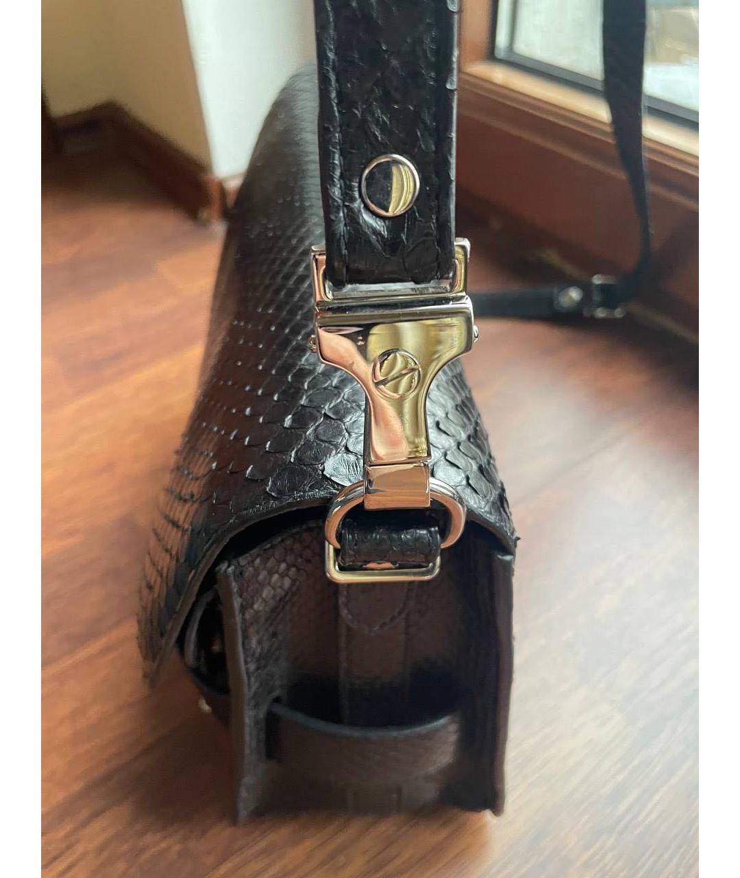 PROENZA SCHOULER Черная сумка через плечо из экзотической кожи, фото 4