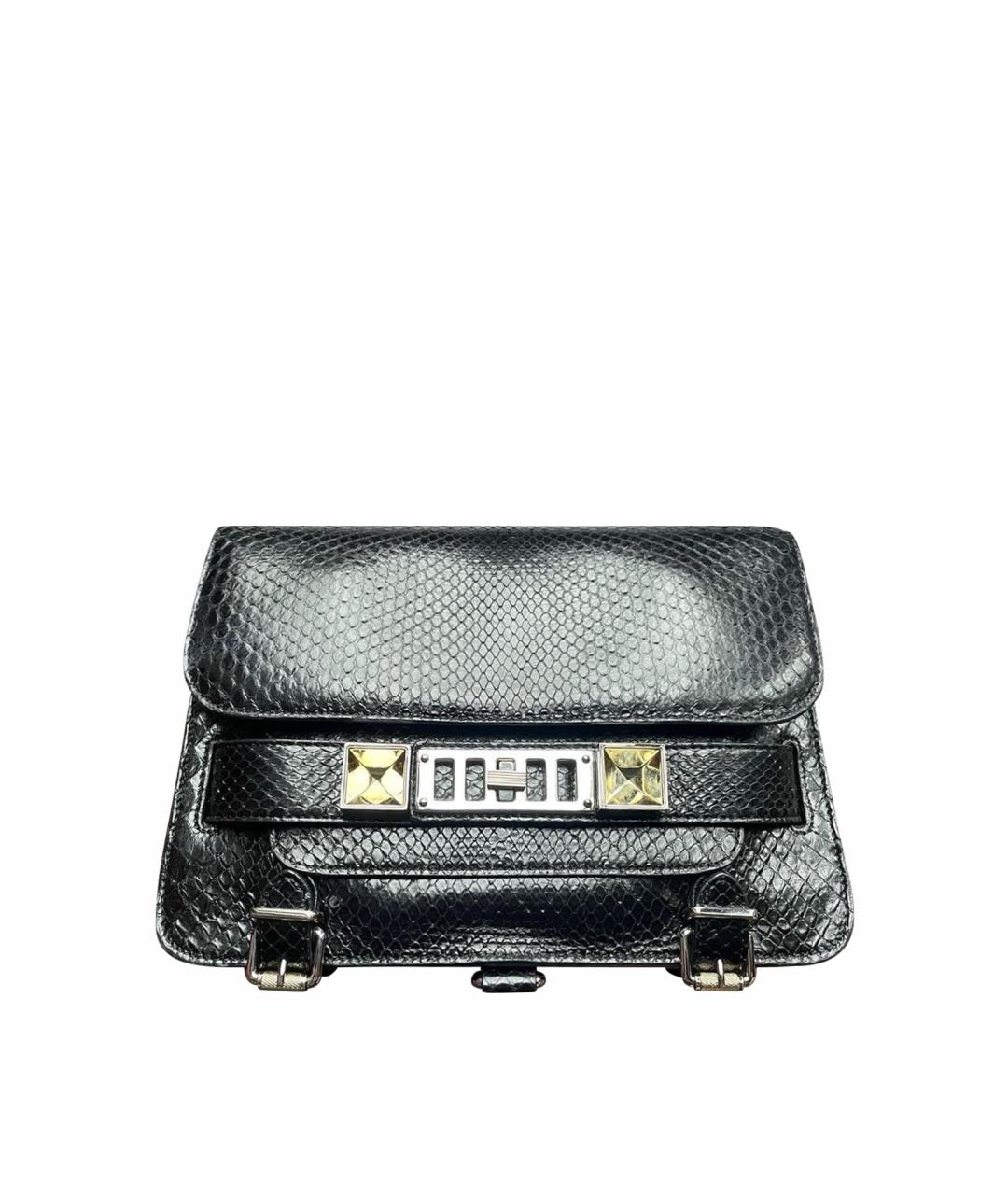 PROENZA SCHOULER Черная сумка через плечо из экзотической кожи, фото 1