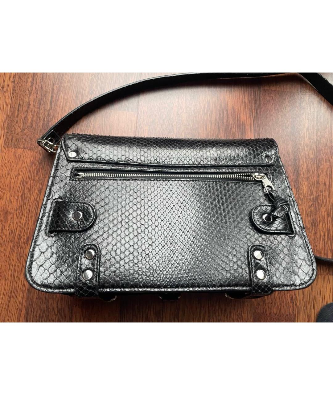 PROENZA SCHOULER Черная сумка через плечо из экзотической кожи, фото 2