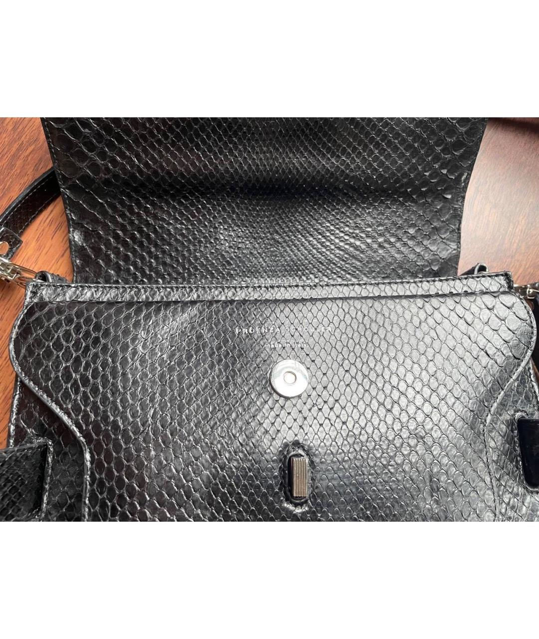 PROENZA SCHOULER Черная сумка через плечо из экзотической кожи, фото 3