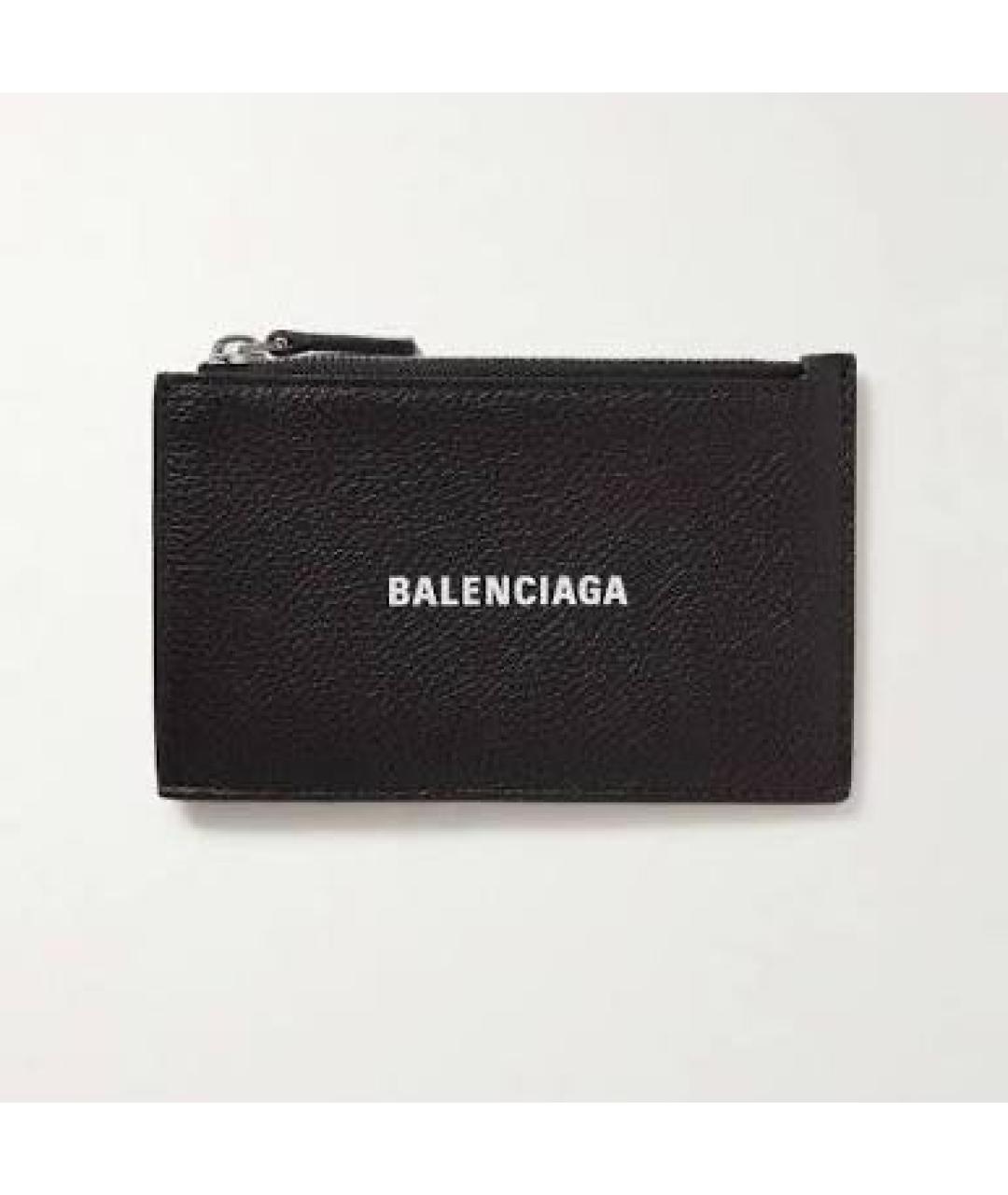 BALENCIAGA Черный кожаный кардхолдер, фото 4