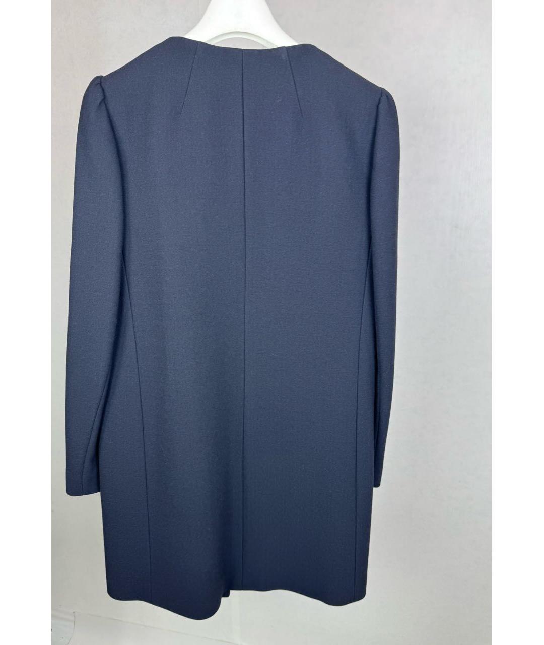 RED VALENTINO Темно-синее вискозное пальто, фото 2