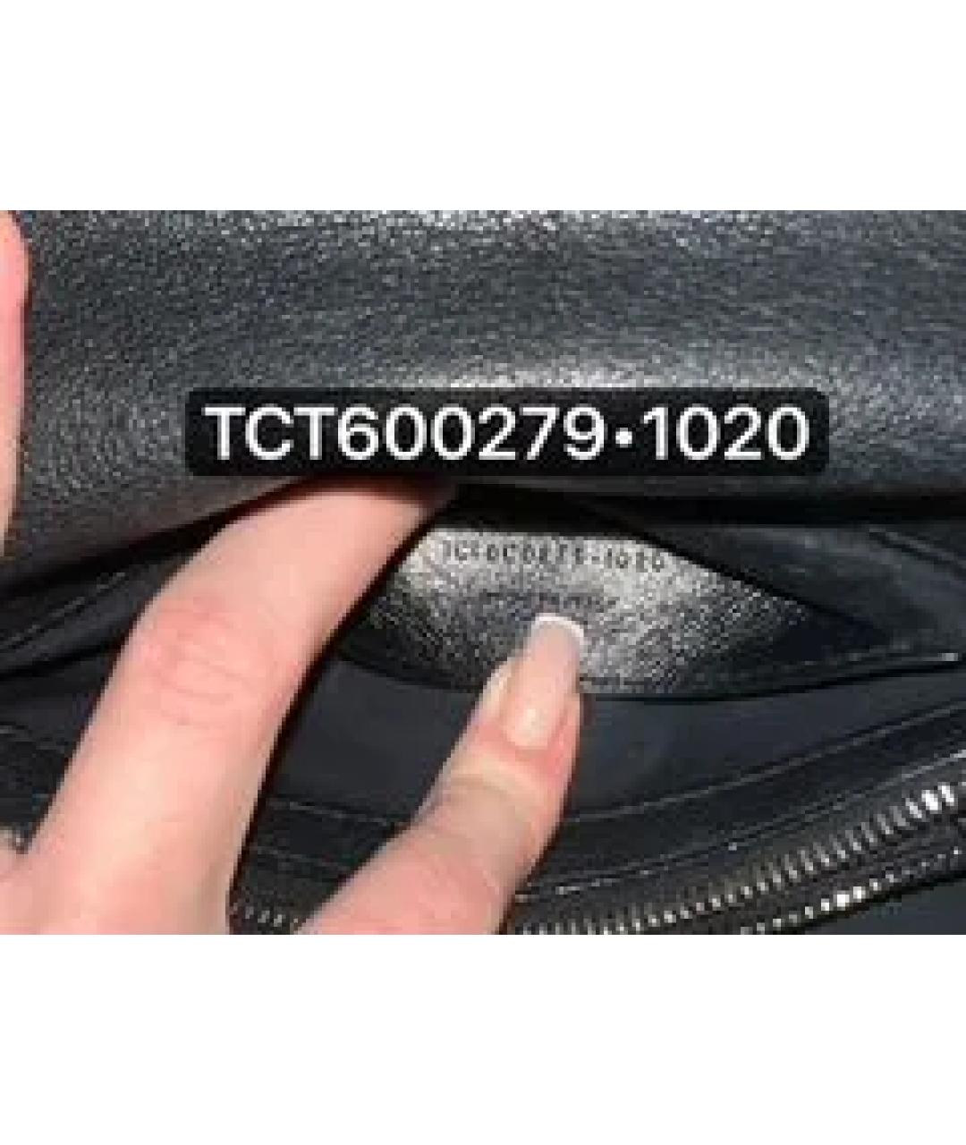 SAINT LAURENT Черная кожаная сумка с короткими ручками, фото 8