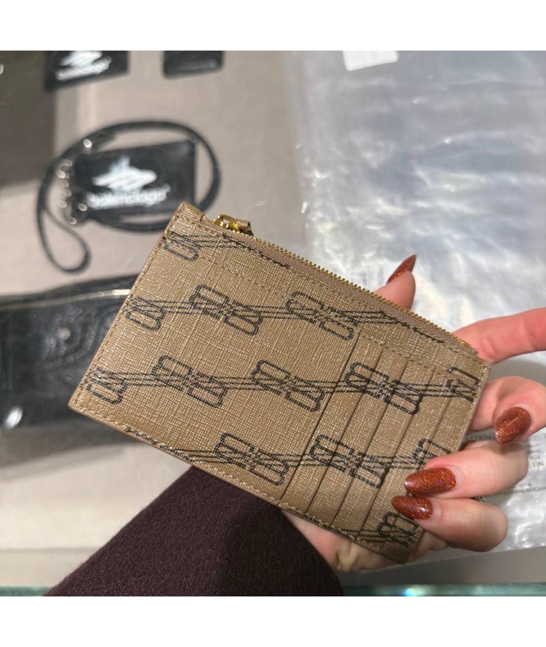 BALENCIAGA Бежевый кардхолдер, фото 3