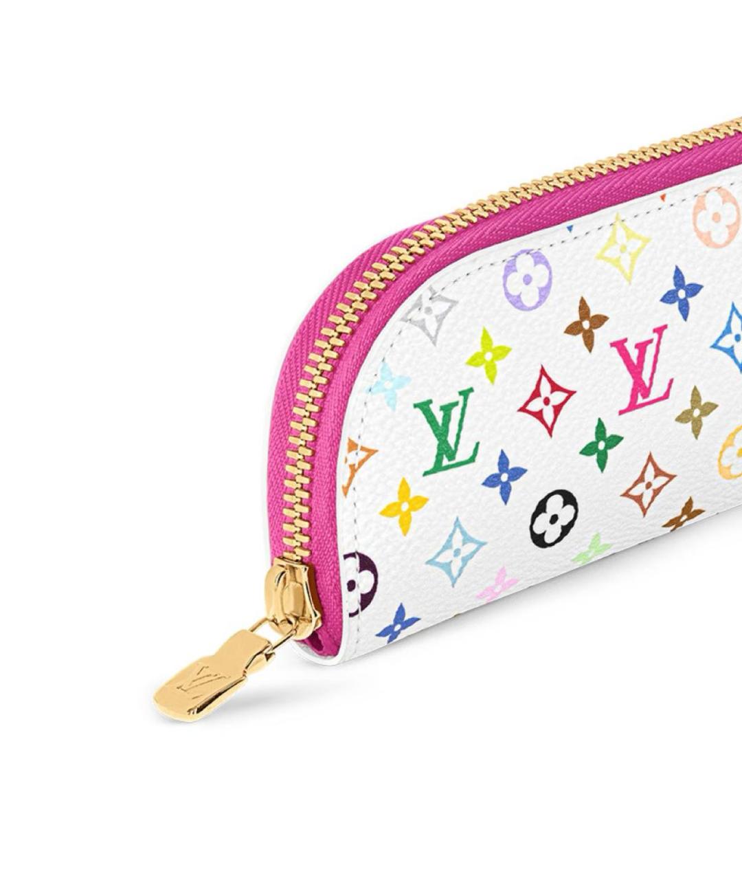 LOUIS VUITTON Белая кожаная косметичка, фото 3