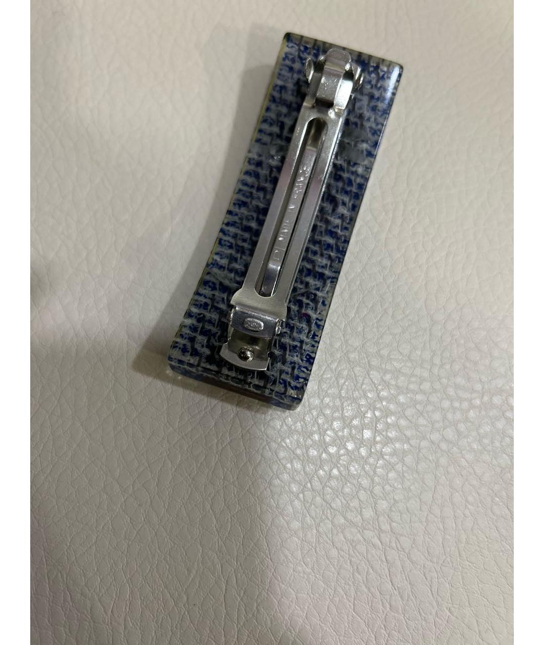 CHANEL Синяя заколка, фото 5