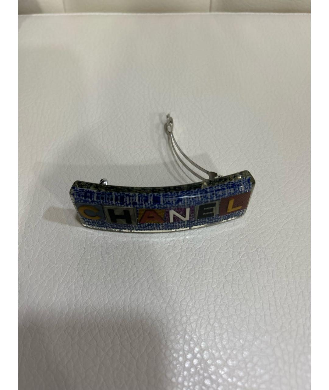 CHANEL Синяя заколка, фото 2