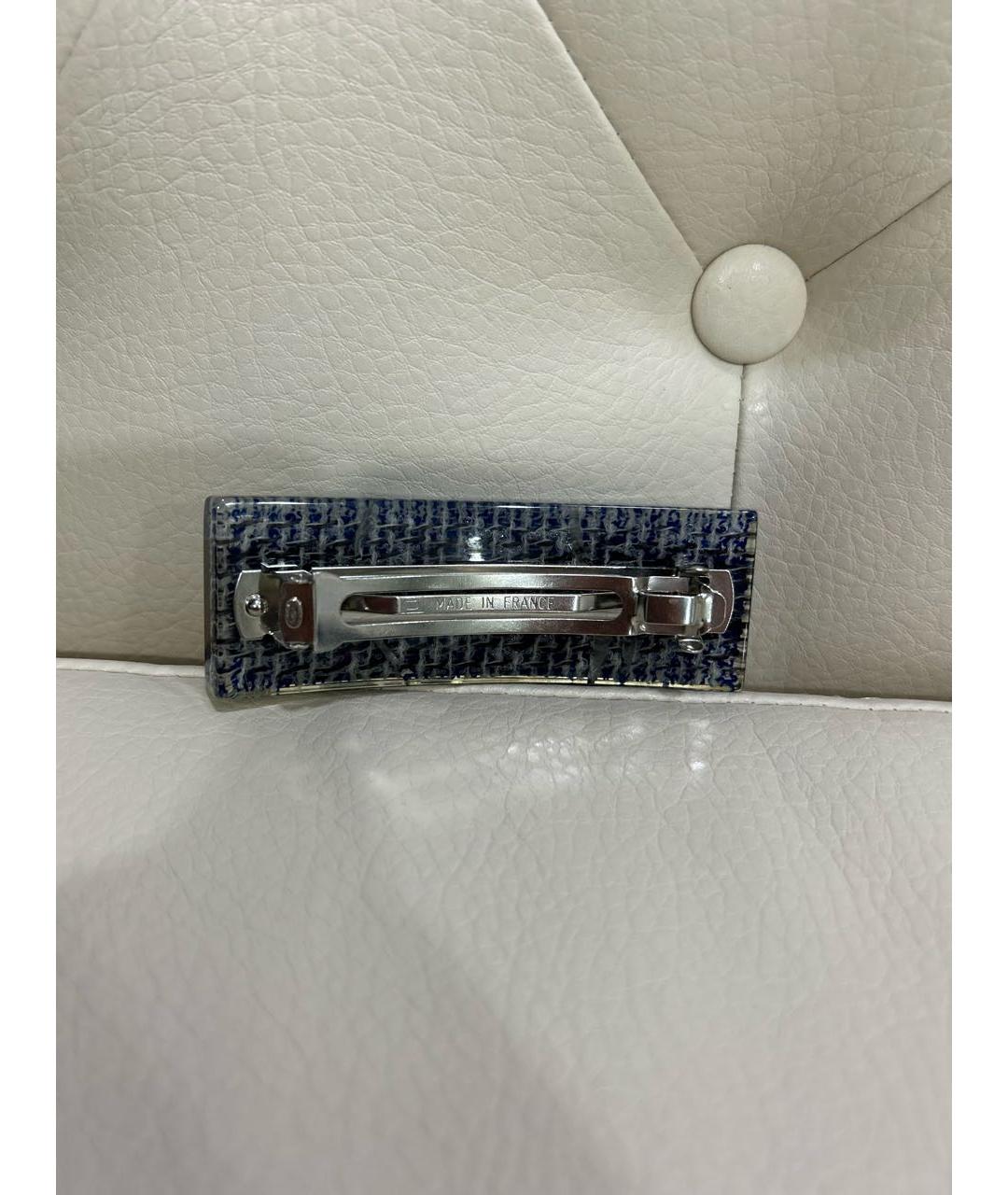 CHANEL Синяя заколка, фото 4