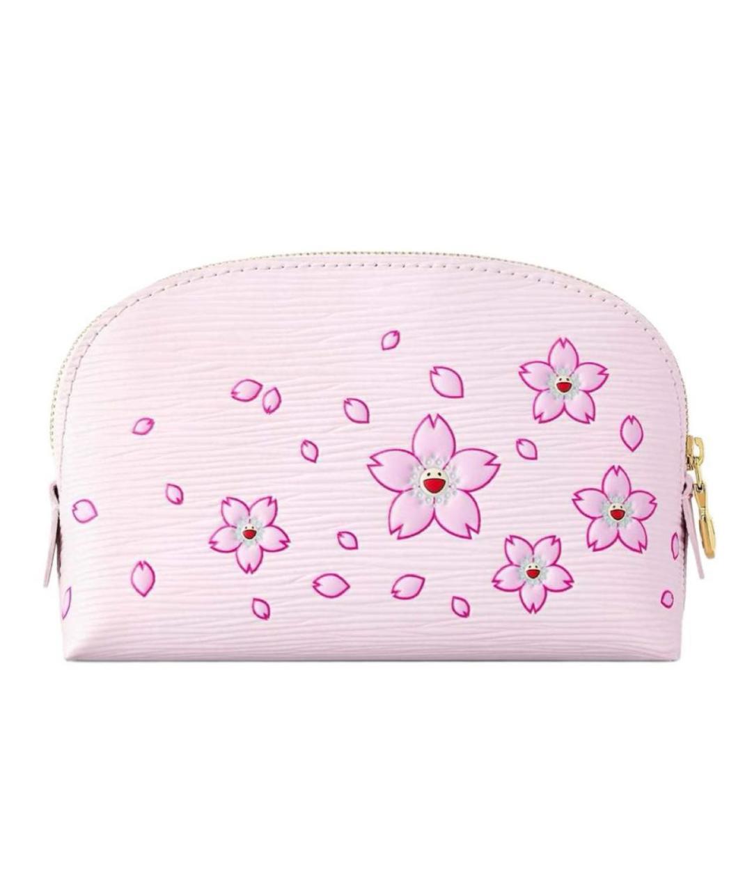 LOUIS VUITTON Розовая кожаная косметичка, фото 2