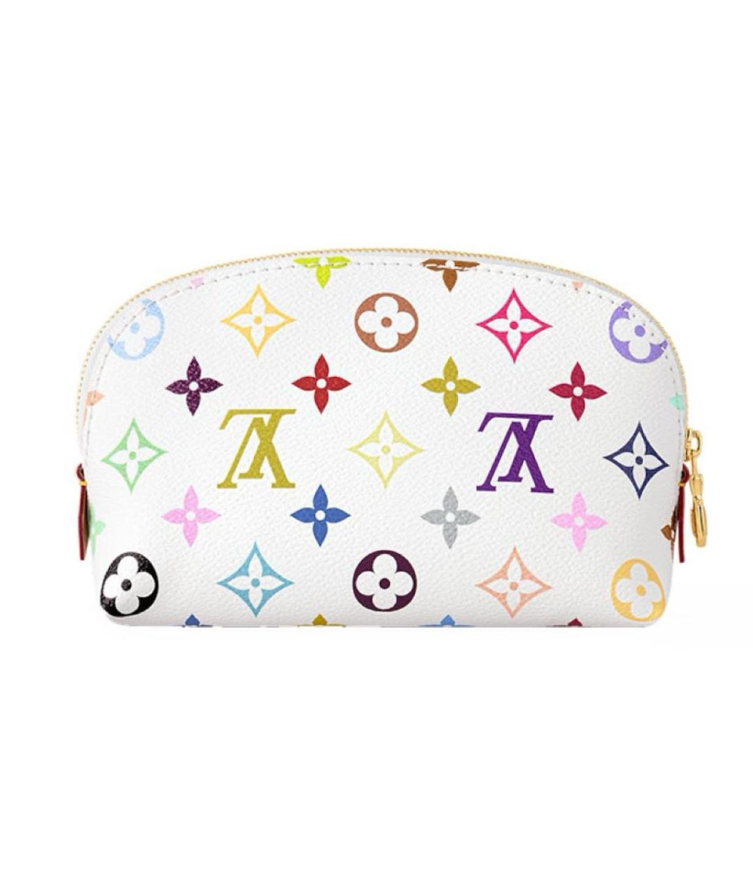 LOUIS VUITTON Белая кожаная косметичка, фото 3