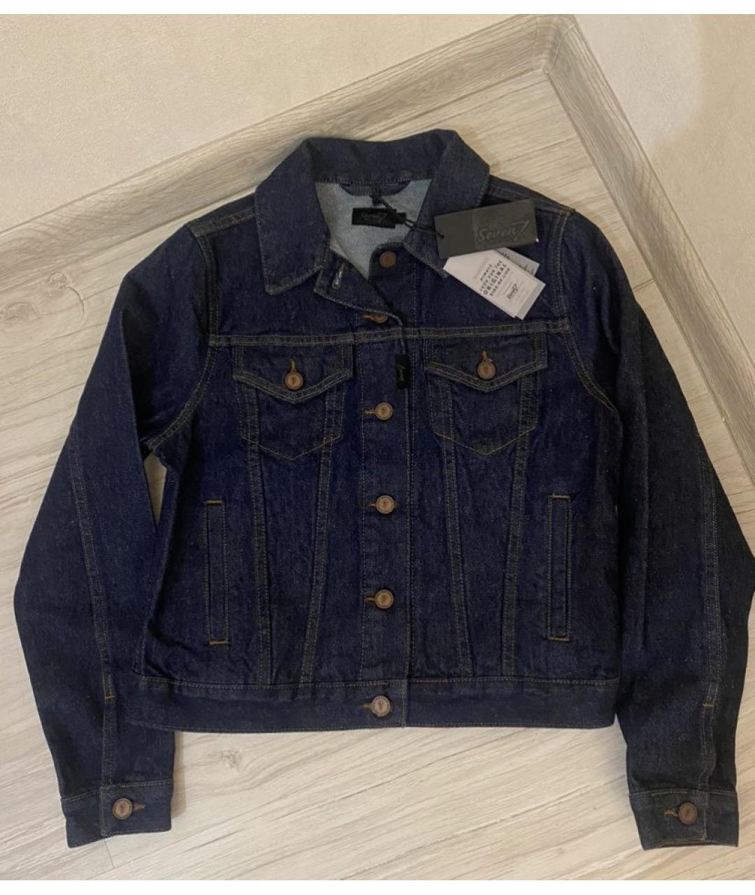 7 FOR ALL MANKIND Темно-синяя куртка, фото 10