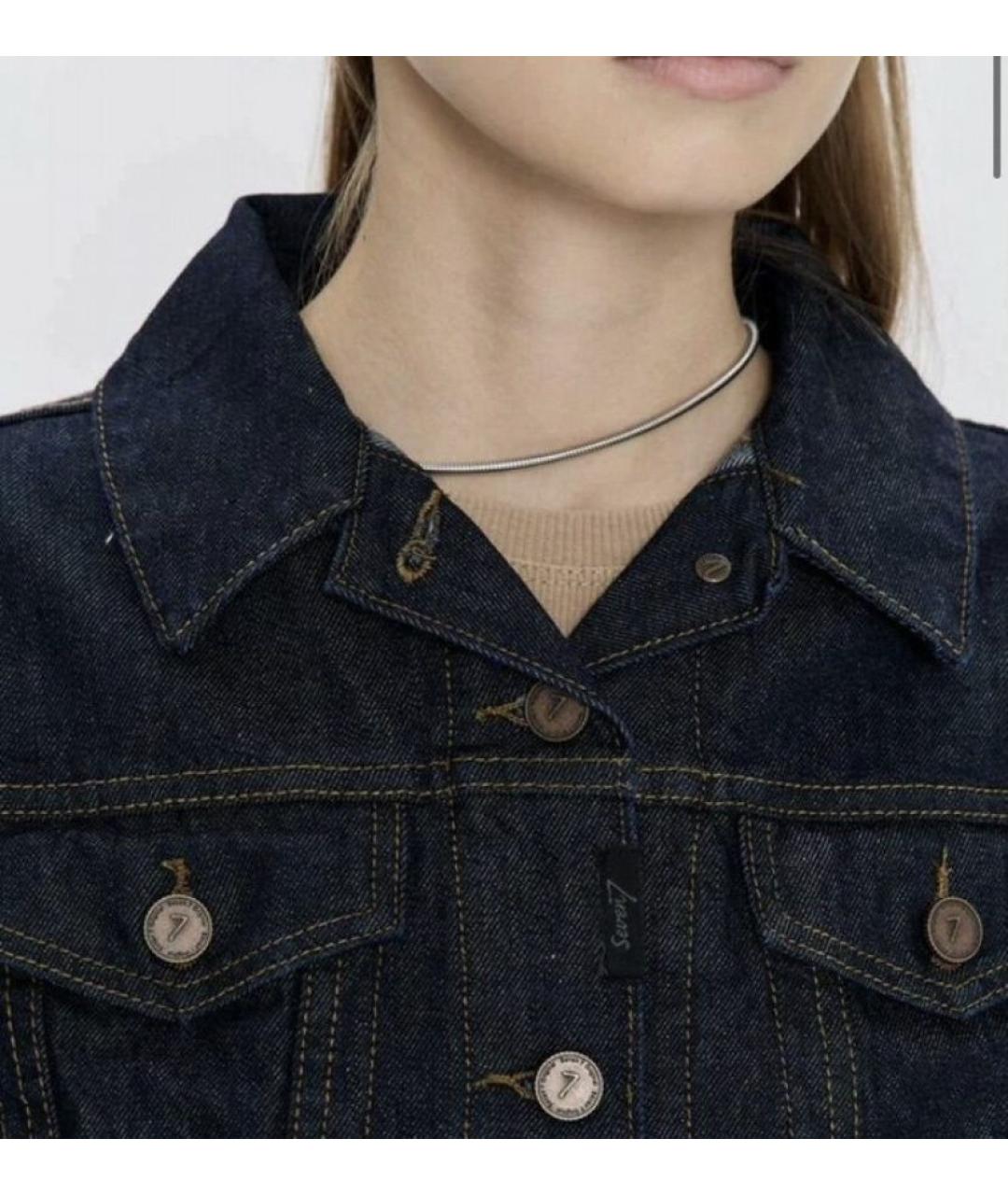 7 FOR ALL MANKIND Темно-синяя куртка, фото 7