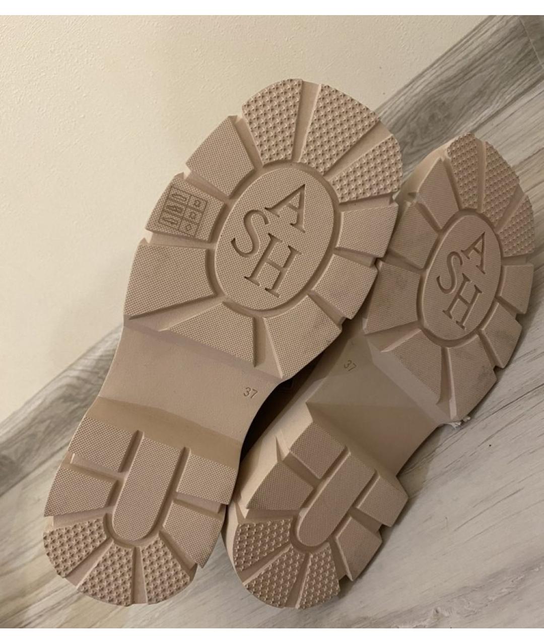 ASH Бежевые кожаные полусапоги, фото 6