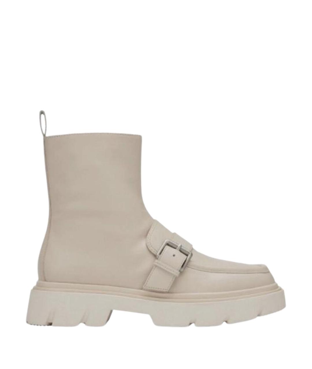 ASH Бежевые кожаные полусапоги, фото 1