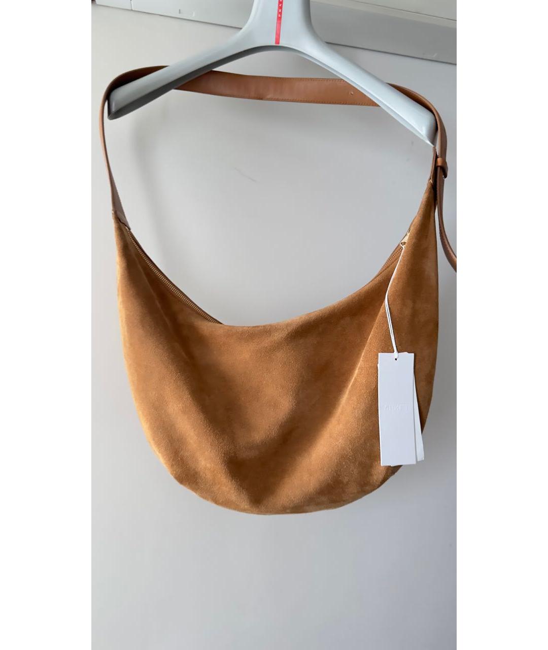 ARKET Горчичная замшевая сумка через плечо, фото 9