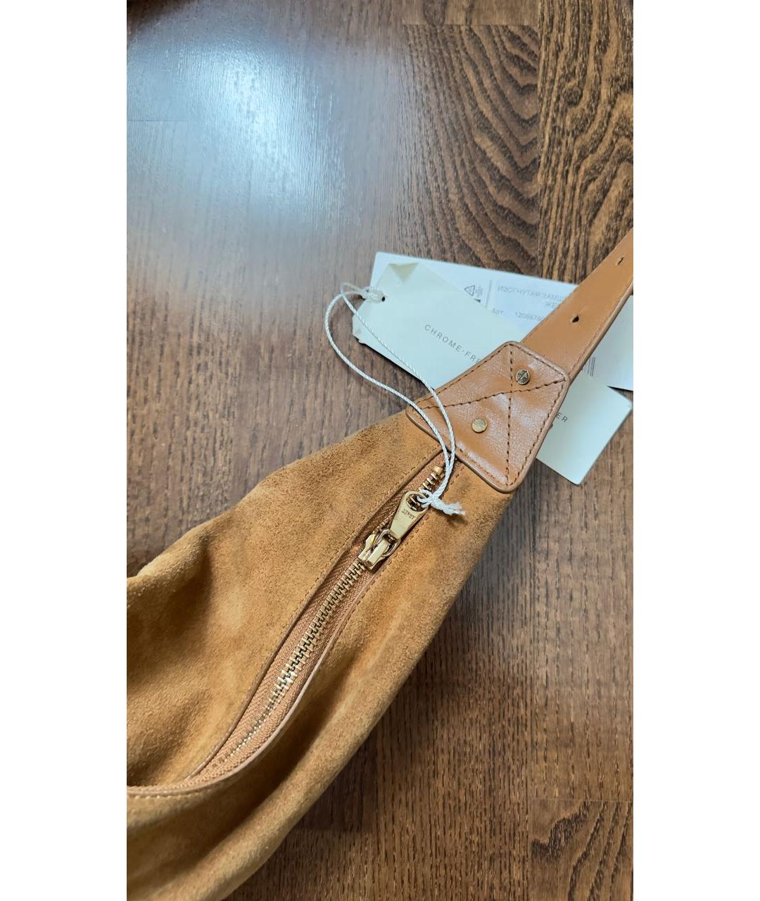 ARKET Горчичная замшевая сумка через плечо, фото 8