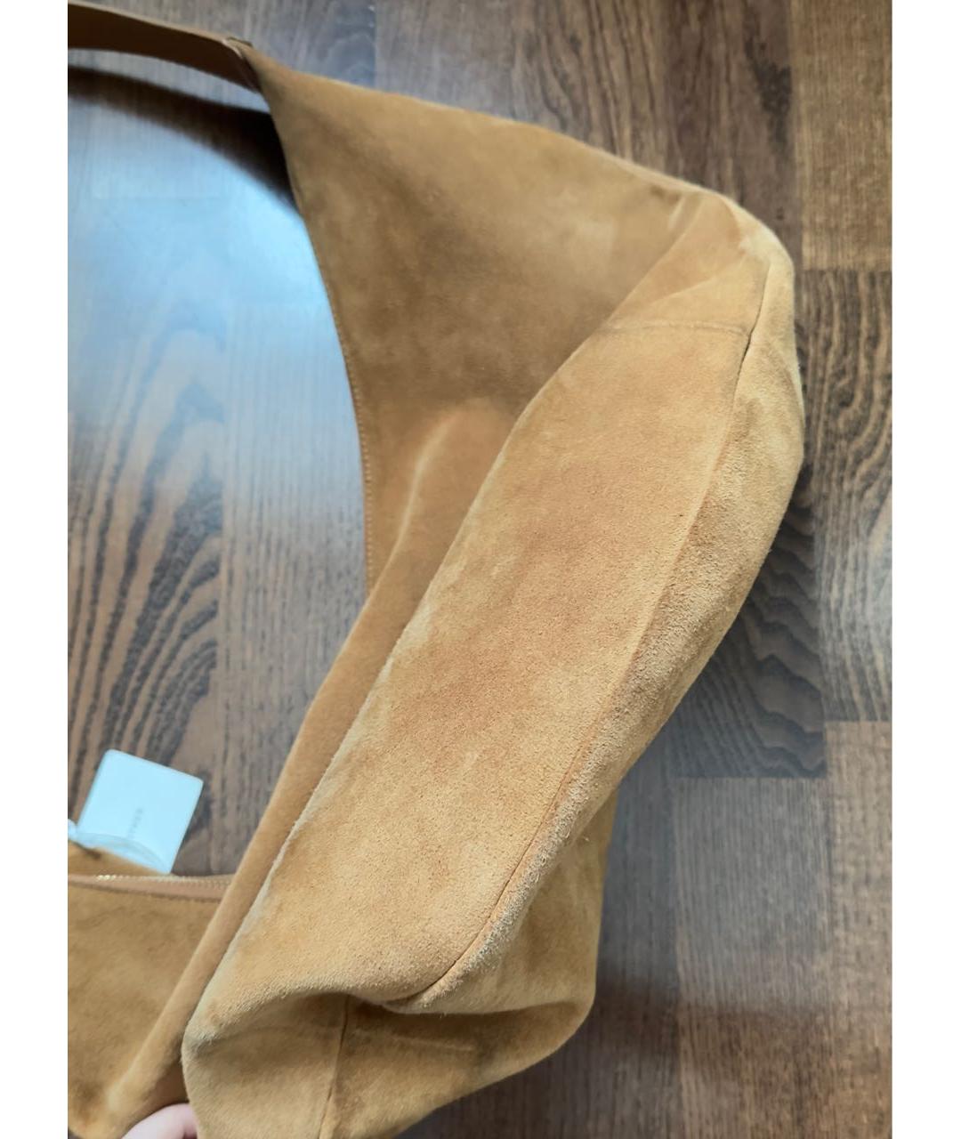 ARKET Горчичная замшевая сумка через плечо, фото 5