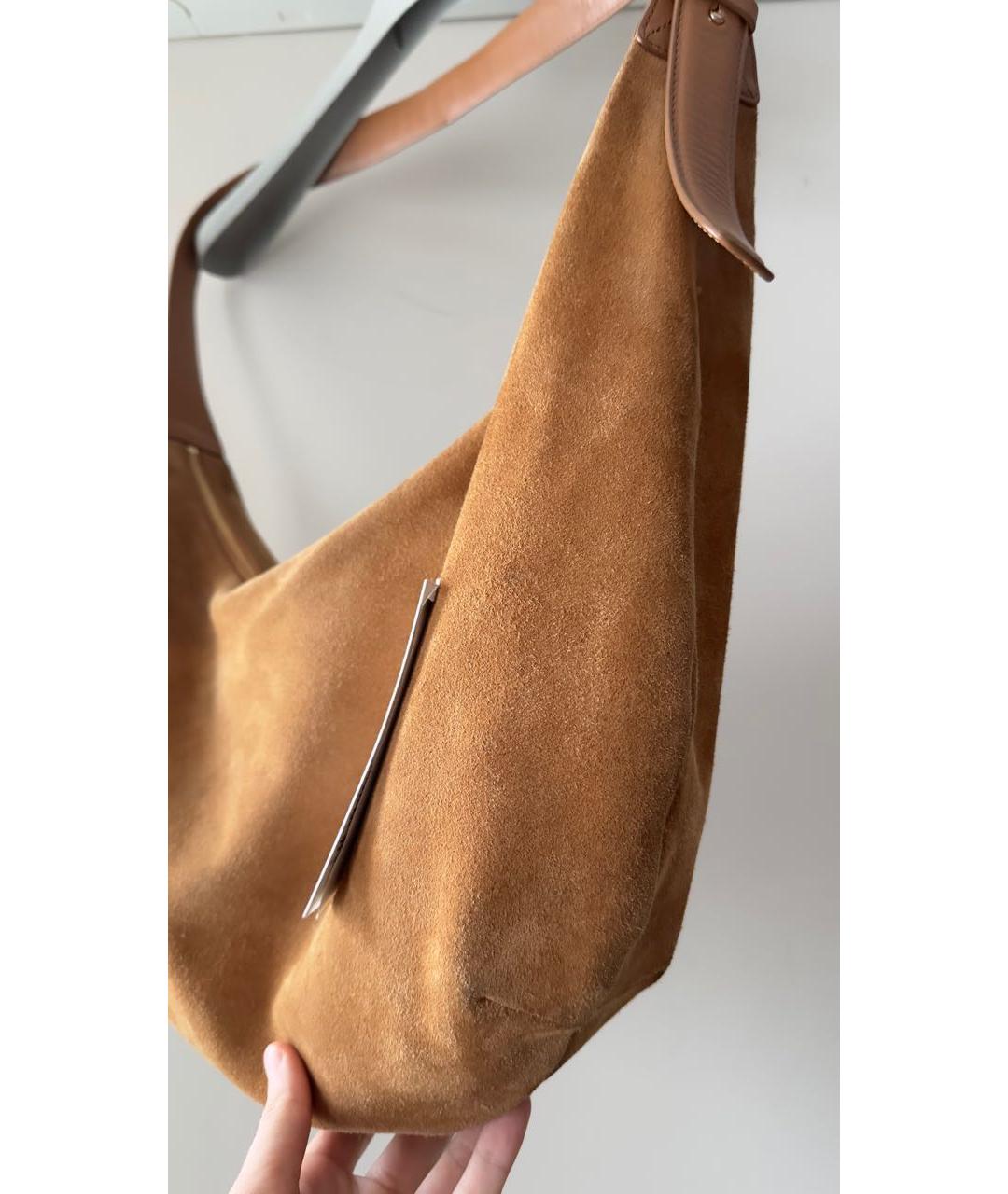 ARKET Горчичная замшевая сумка через плечо, фото 2