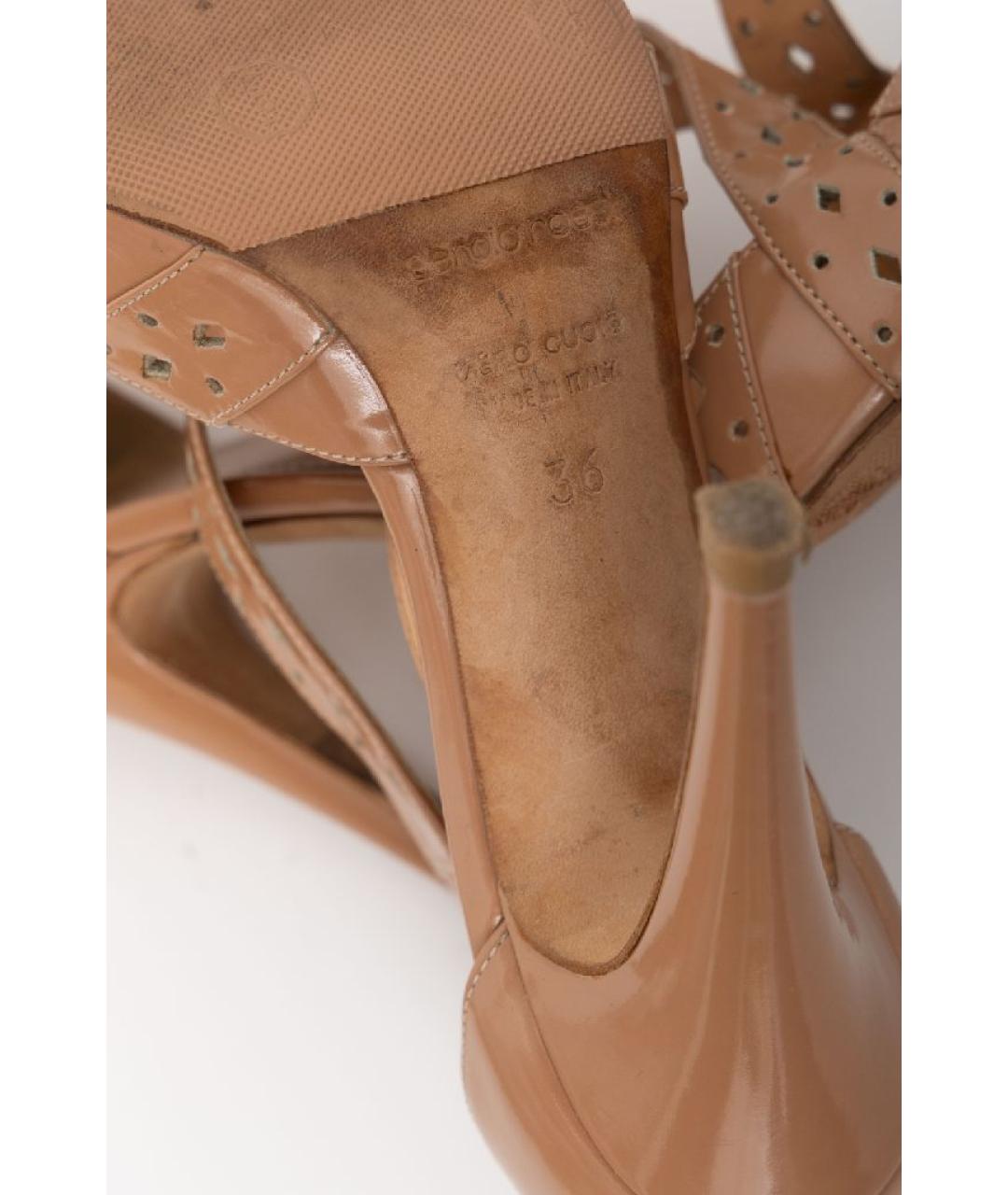 SERGIO ROSSI Коричневые кожаные туфли, фото 7