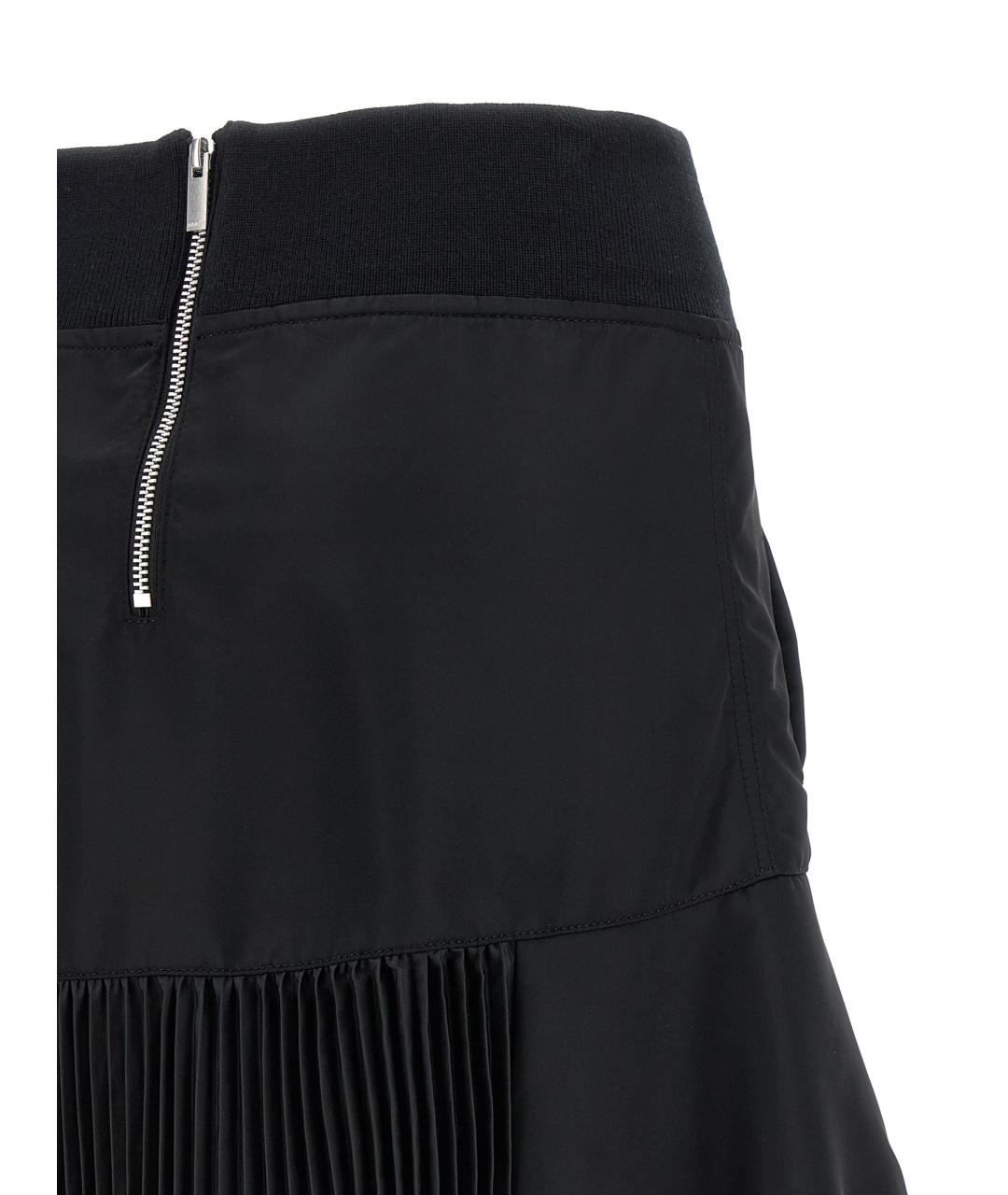 SACAI Черная полиамидовая юбка миди, фото 4