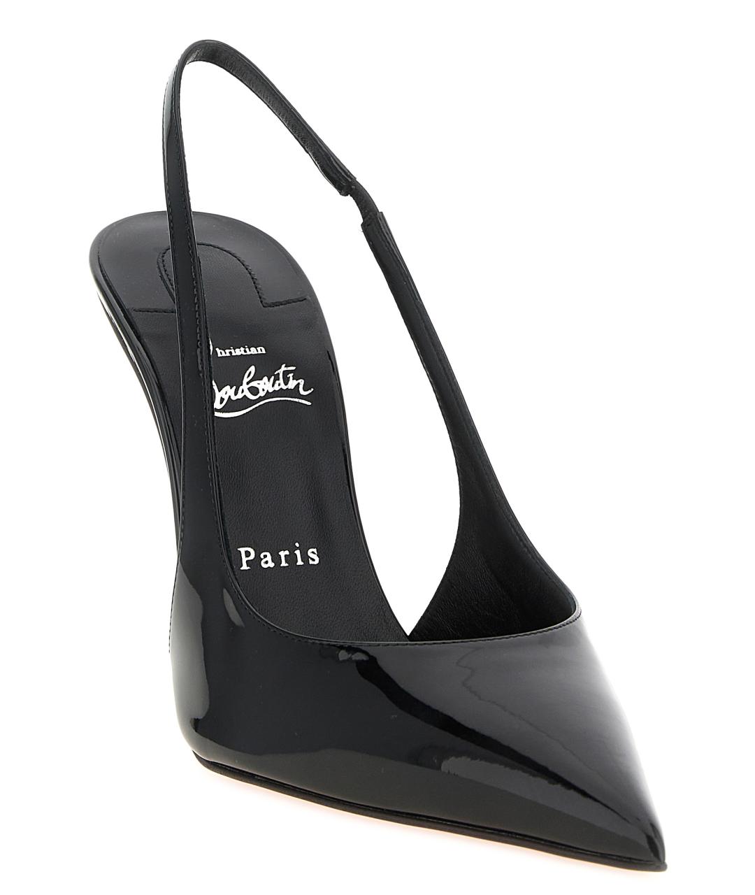 CHRISTIAN LOUBOUTIN Черные кожаные туфли, фото 2