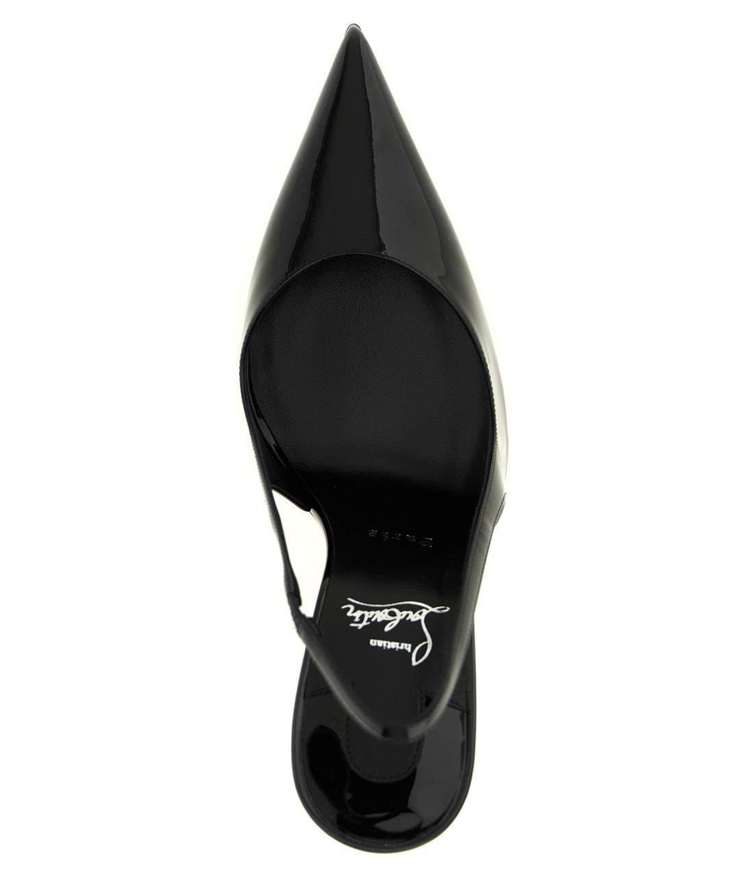 CHRISTIAN LOUBOUTIN Черные кожаные туфли, фото 4