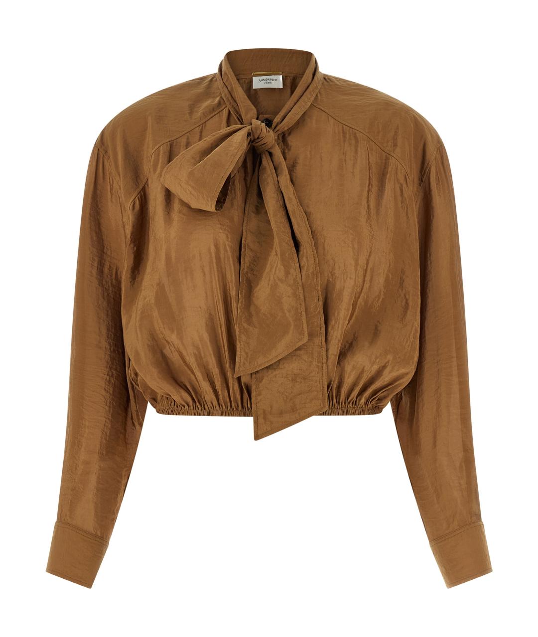 SAINT LAURENT Коричневая блузы, фото 1