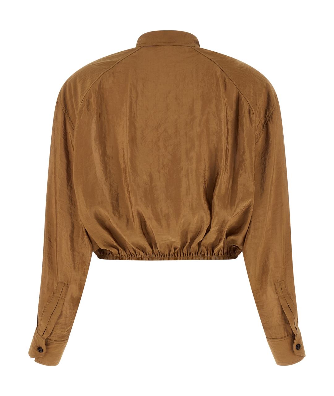 SAINT LAURENT Коричневая блузы, фото 3