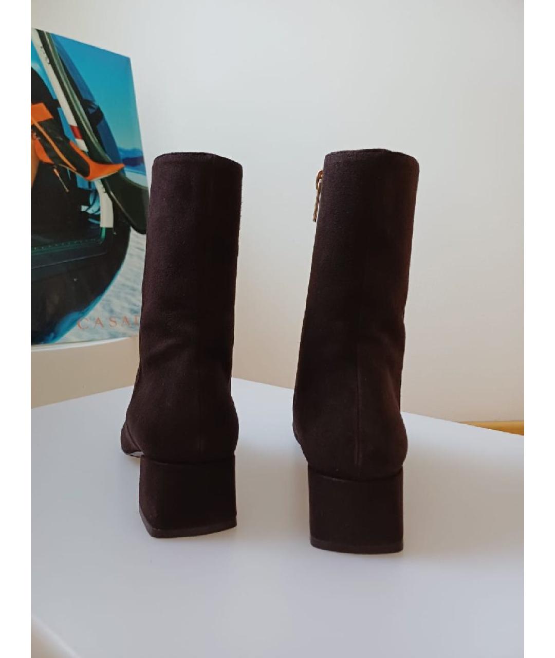 FRATELLI ROSSETTI Коричневые замшевые ботильоны, фото 6