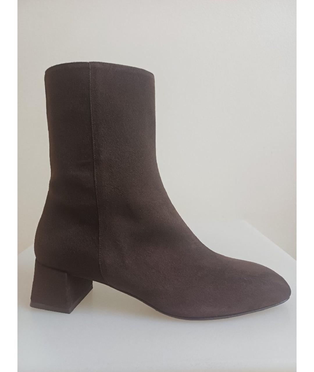FRATELLI ROSSETTI Коричневые замшевые ботильоны, фото 8