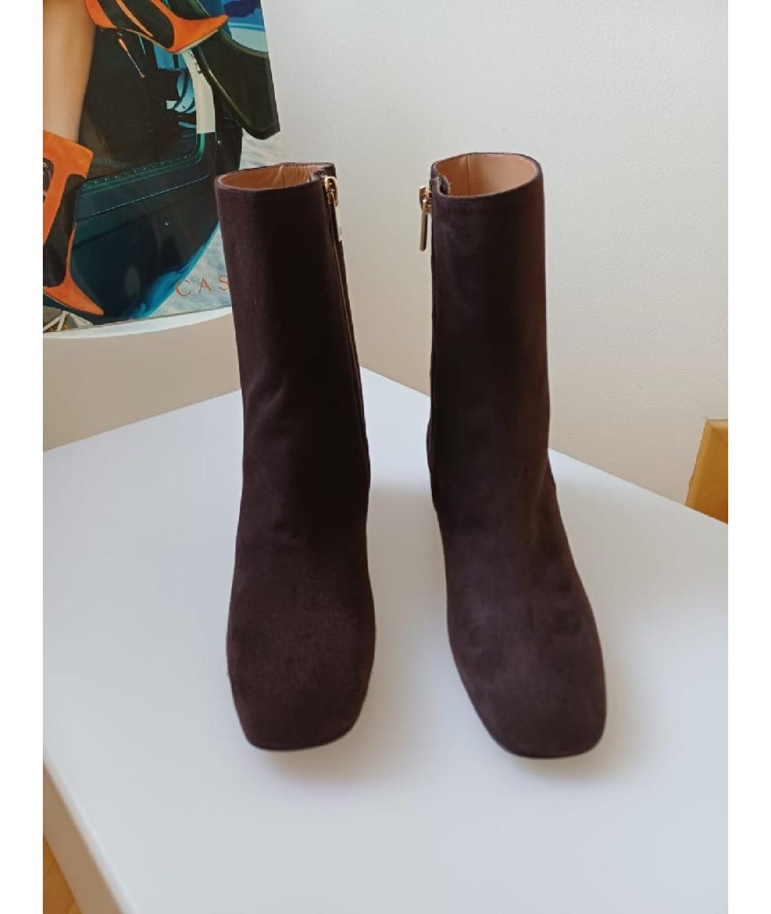 FRATELLI ROSSETTI Коричневые замшевые ботильоны, фото 5