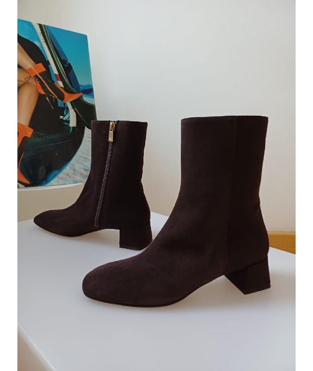 FRATELLI ROSSETTI Коричневые замшевые ботильоны, фото 3