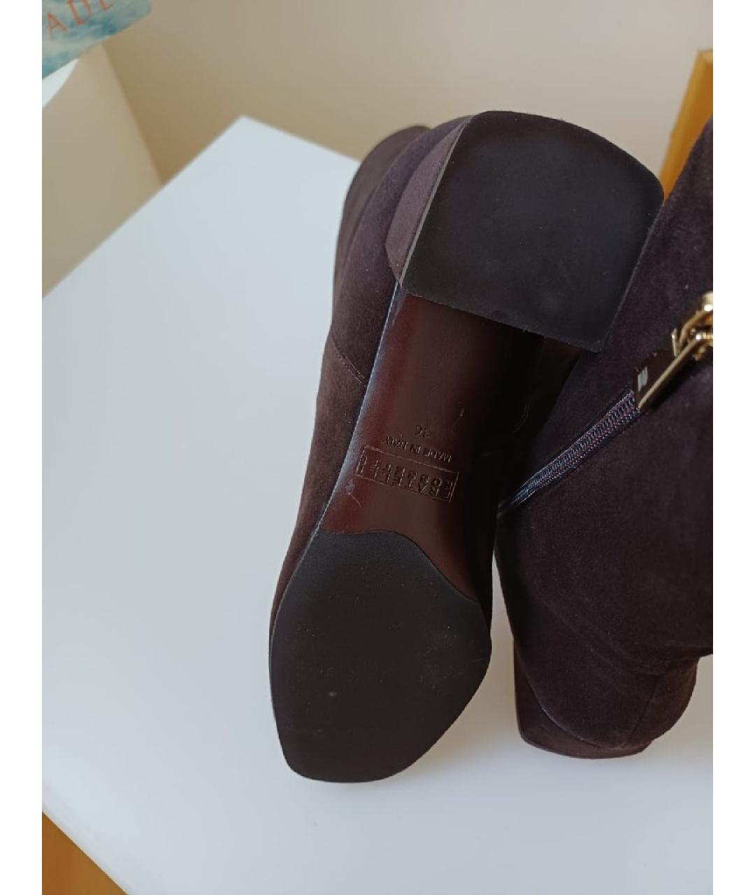 FRATELLI ROSSETTI Коричневые замшевые ботильоны, фото 7
