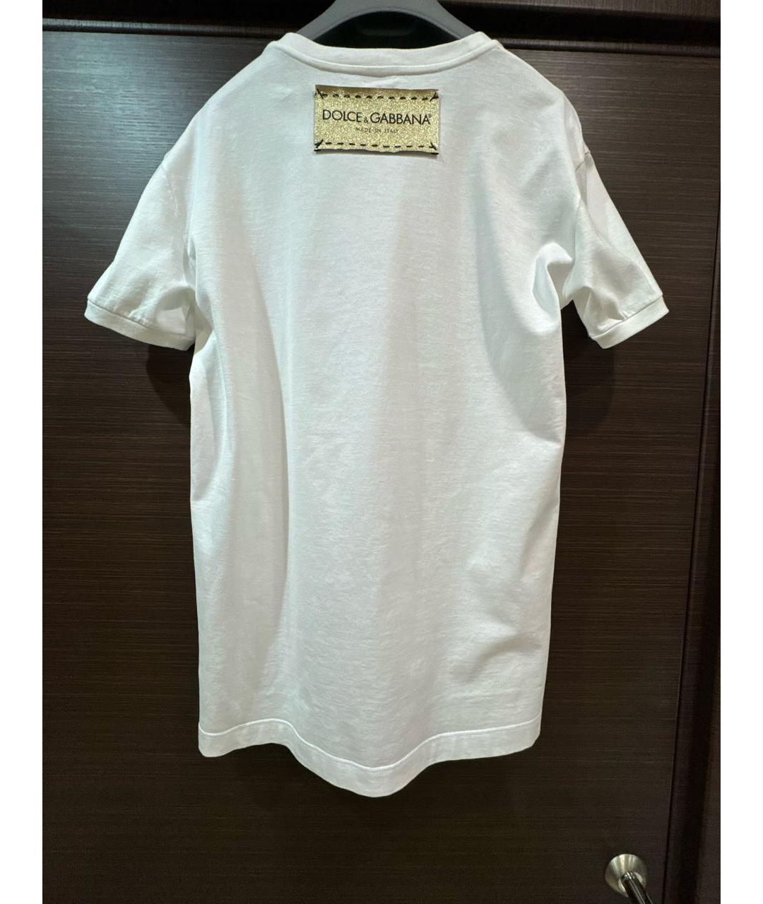 DOLCE&GABBANA Белая хлопковая футболка, фото 2