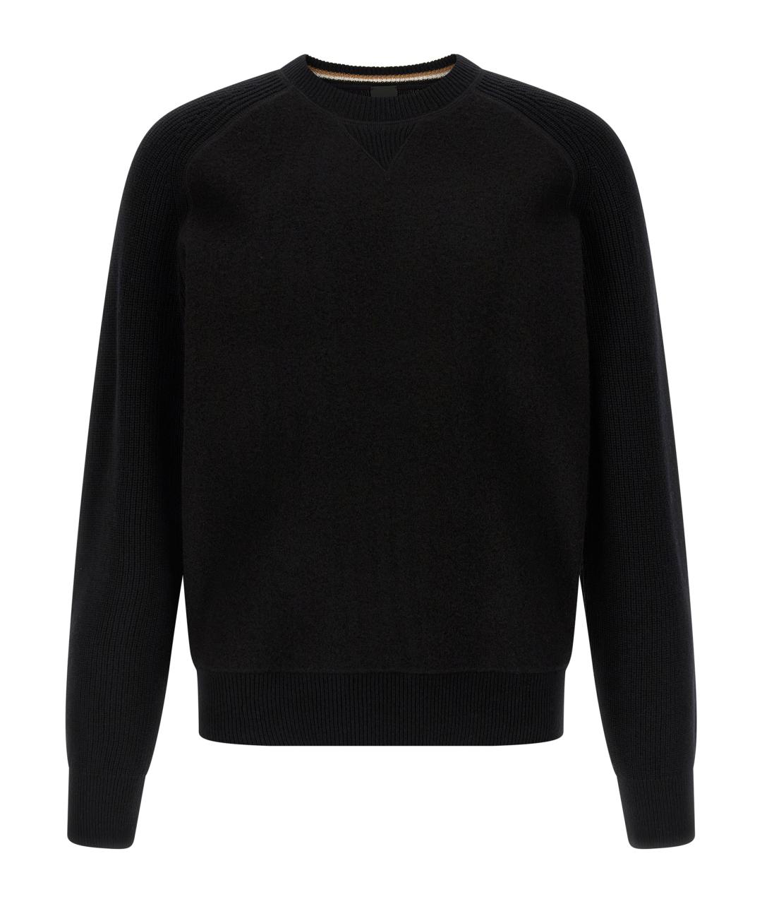 HUGO BOSS Черный шерстяной джемпер / свитер, фото 1