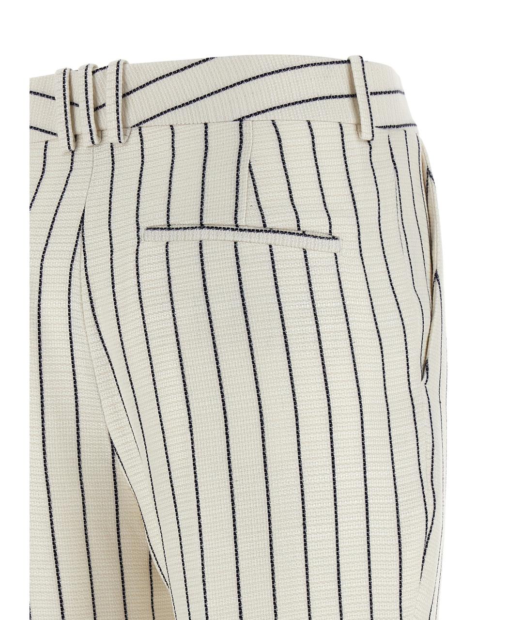 BALMAIN Белые вискозные прямые брюки, фото 4