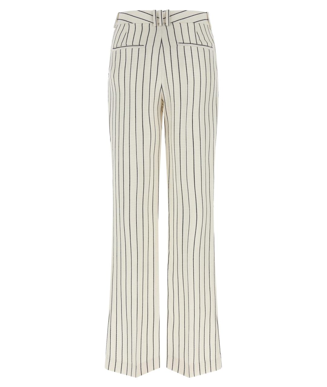 BALMAIN Белые вискозные прямые брюки, фото 2