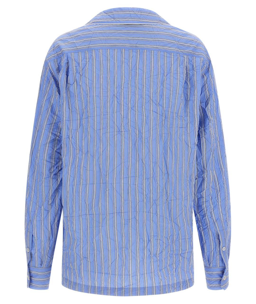 DOLCE&GABBANA Голубая хлопко-шелковая кэжуал рубашка, фото 2