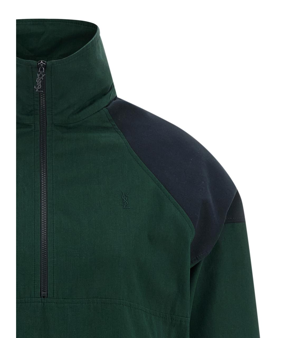 SAINT LAURENT Зеленая хлопковая куртка, фото 3