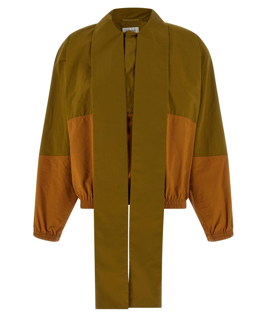 SAINT LAURENT Зеленая полиамидовая куртка, фото 2