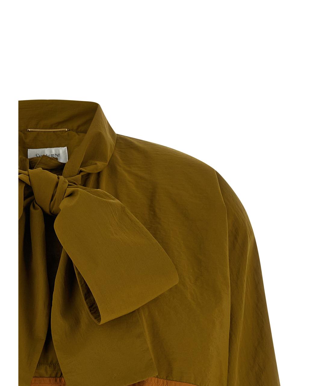 SAINT LAURENT Зеленая полиамидовая куртка, фото 4