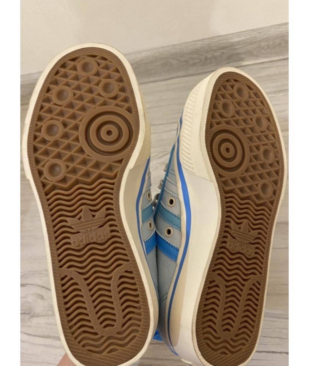 ADIDAS Голубые текстильные кеды, фото 6