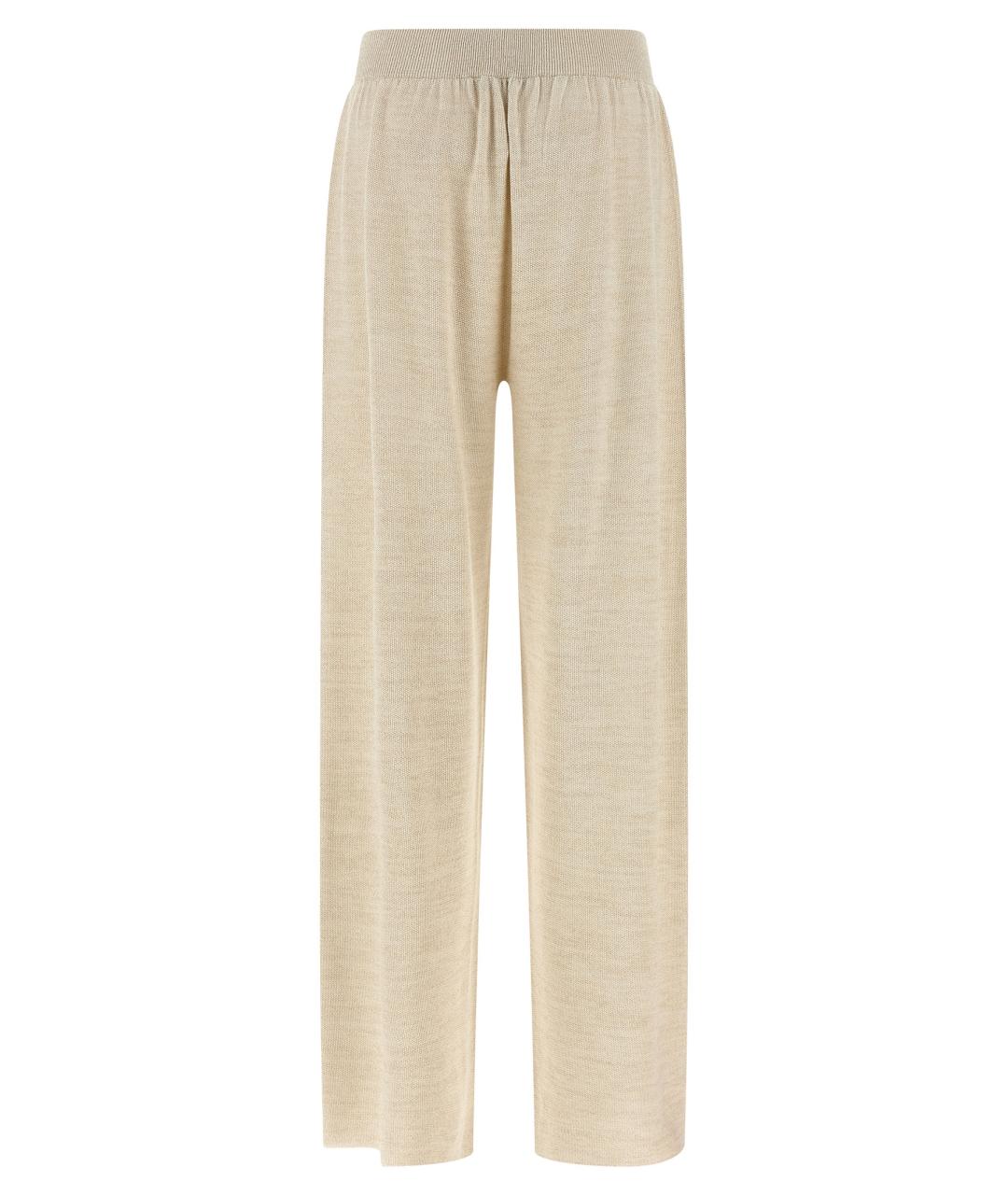 FABIANA FILIPPI Золотые хлопковые прямые брюки, фото 2