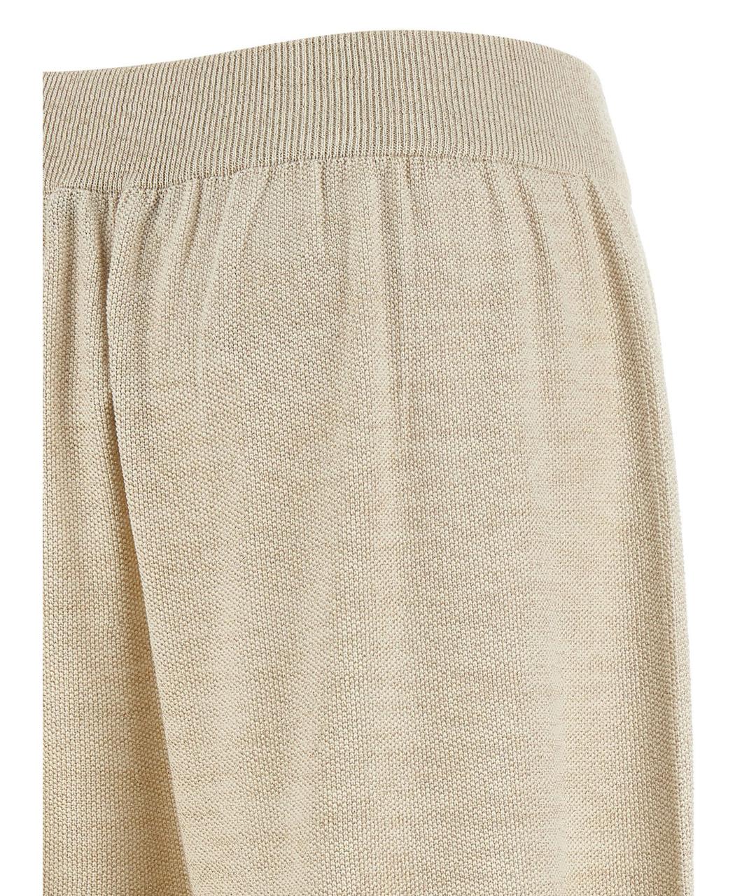 FABIANA FILIPPI Золотые хлопковые прямые брюки, фото 4