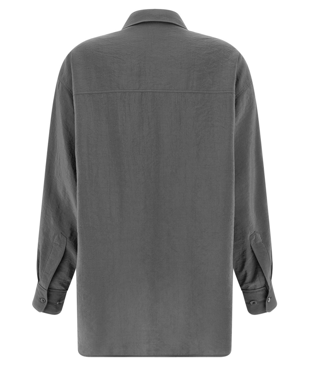 LEMAIRE Серая шелковая рубашка, фото 2