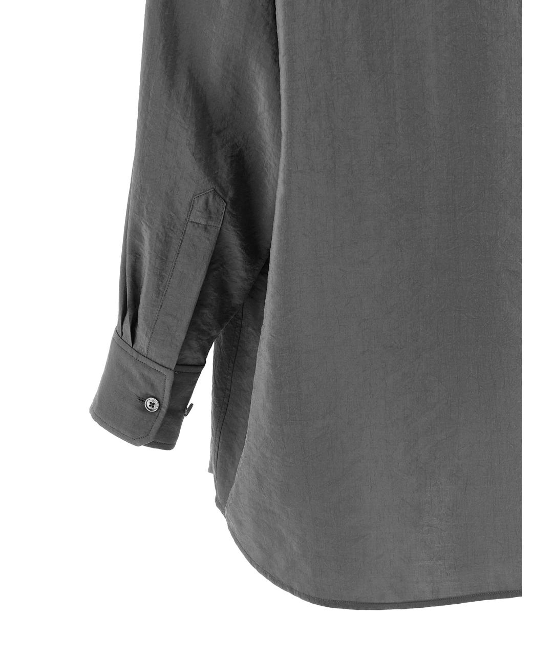 LEMAIRE Серая шелковая рубашка, фото 4