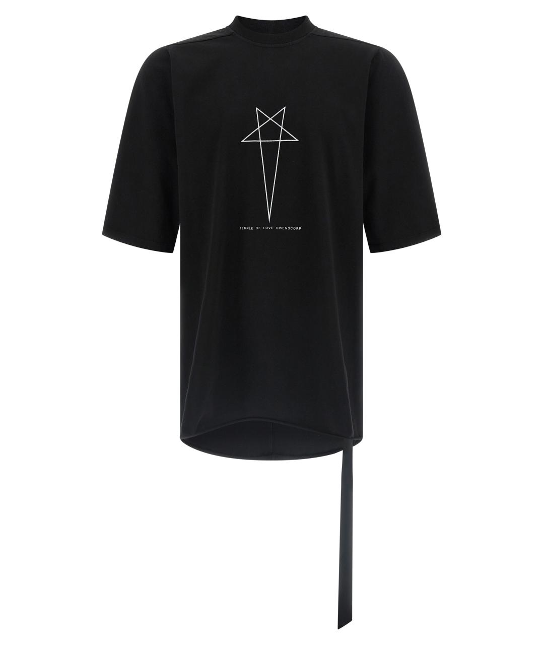 RICK OWENS DRKSHDW Черная хлопковая футболка, фото 1