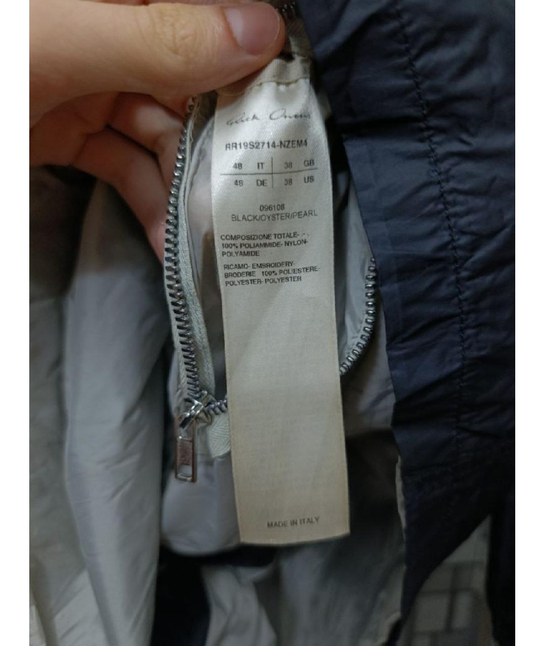 RICK OWENS Черная полиамидовая куртка, фото 7